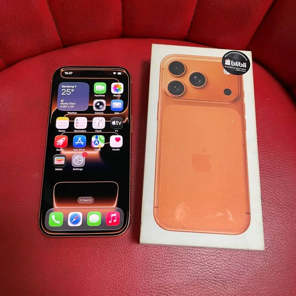 iPhone 17 Pro 256gb Cosmic Orange Garansi iBox GDN Aktif Fullset Ori