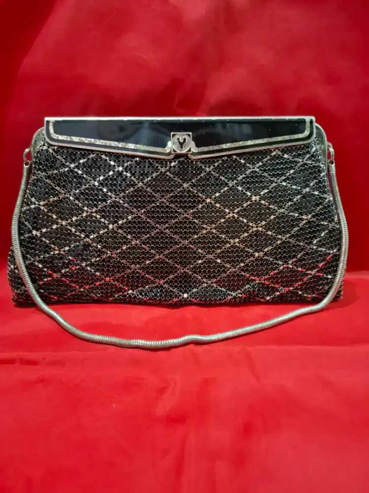 Tas pesta silver classic shoulder bag