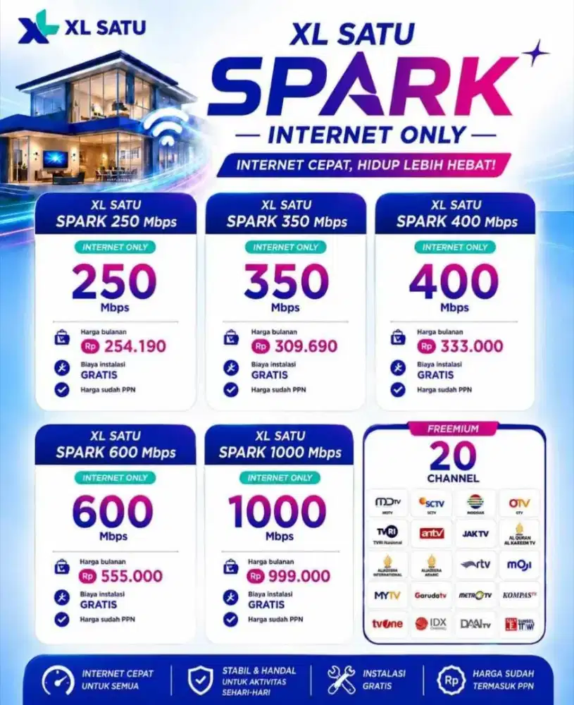 XL home wifi depan dan stabil