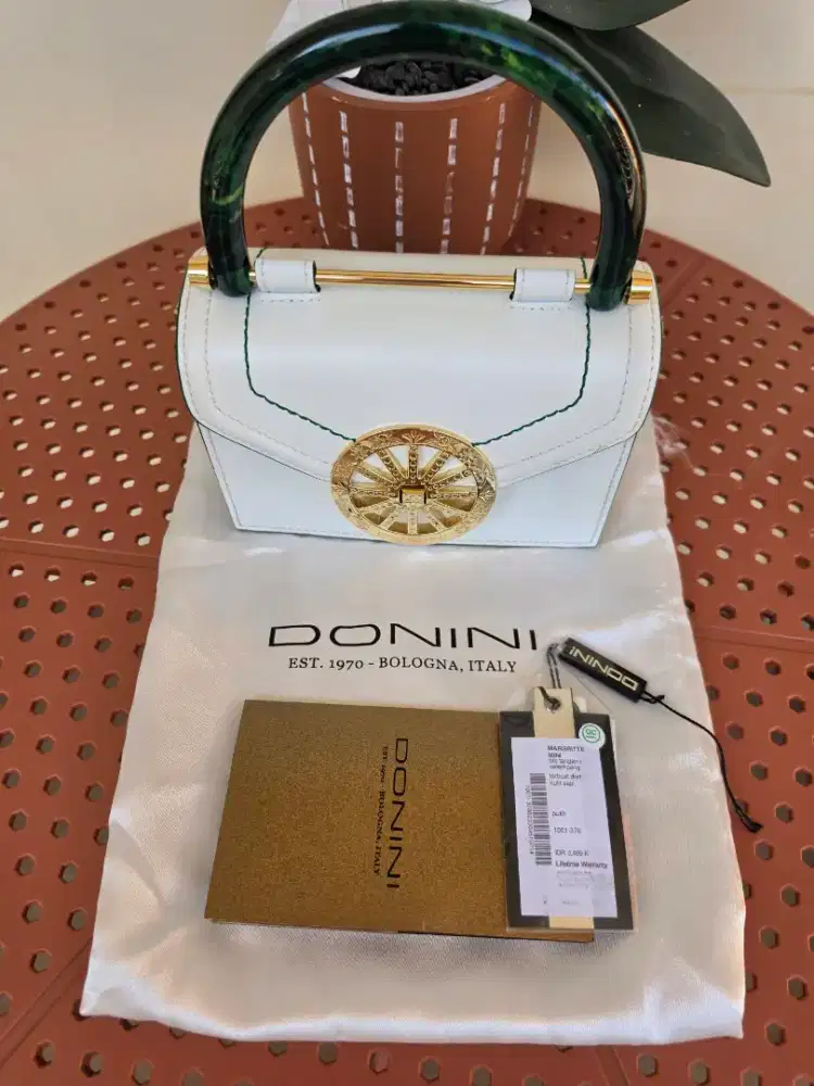 Donini Tas Tangan Wanita MARGRITTE MINI Warna Putih ORI harga promo