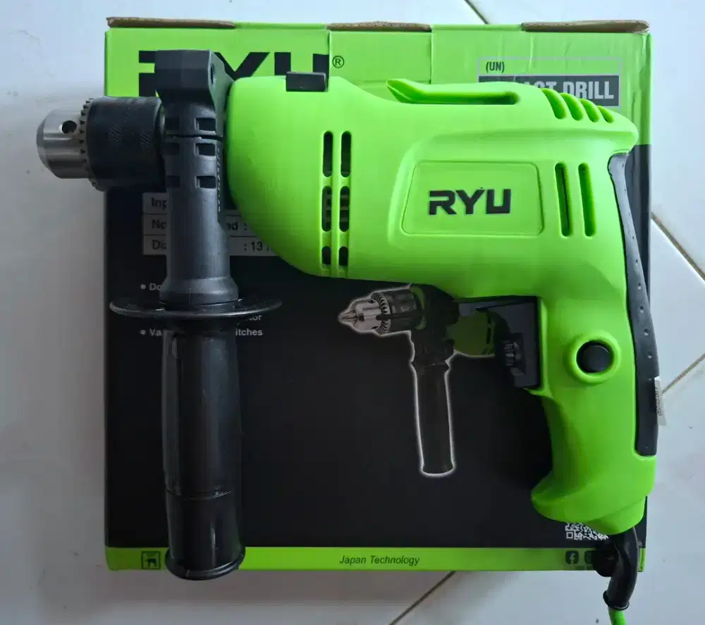 Baru RYU Japan bor listrik Impact drill 13mm