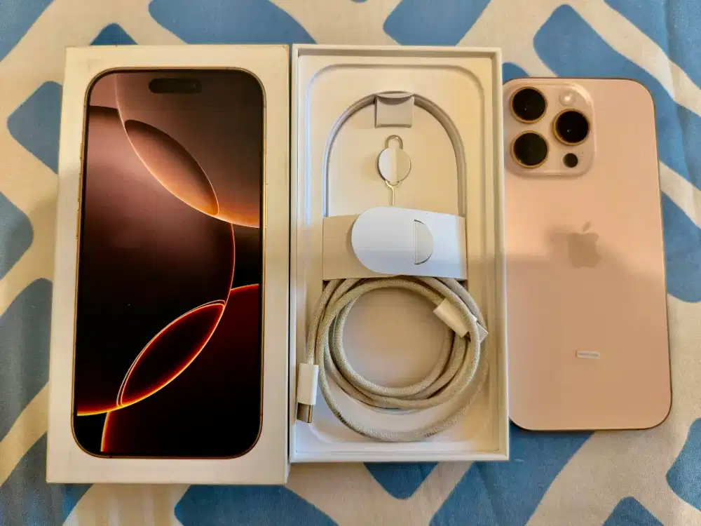 Iphone 16 pro 128 GB
Warna Gold
Garansi ibox (masih sampai Sept 2026)