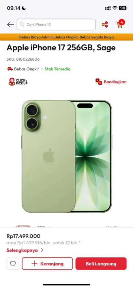 Iphone 17 promo cicilan 0%