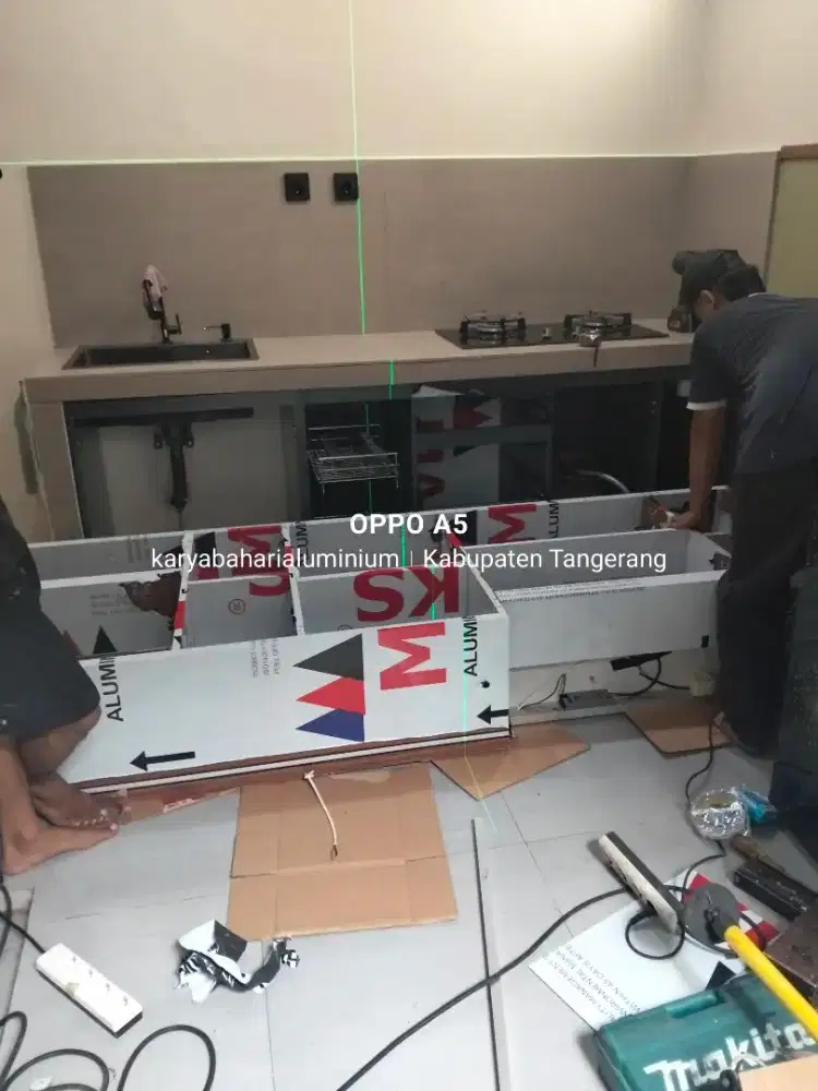 Kitchen set aluminium acp double layer anti rayap tahan lembab