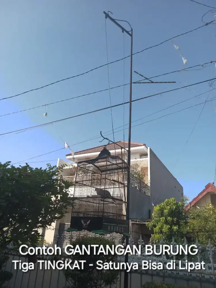 Gantangan Burung Tingkat Tiga