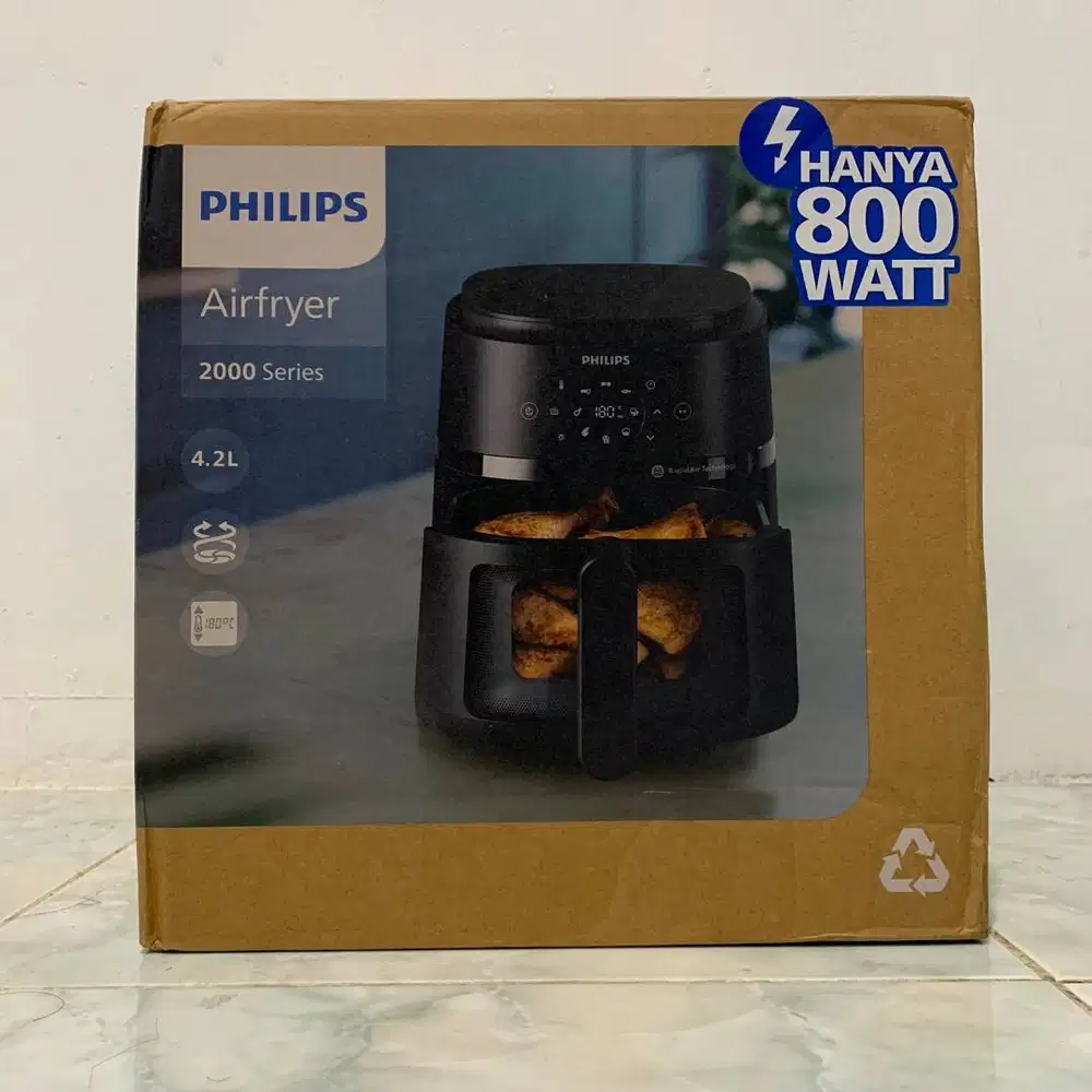 DIJUAL AIR FRYER 4.2 LITER KNOB DIGITAL 800W PHILIPS NA220/00 - HITAM