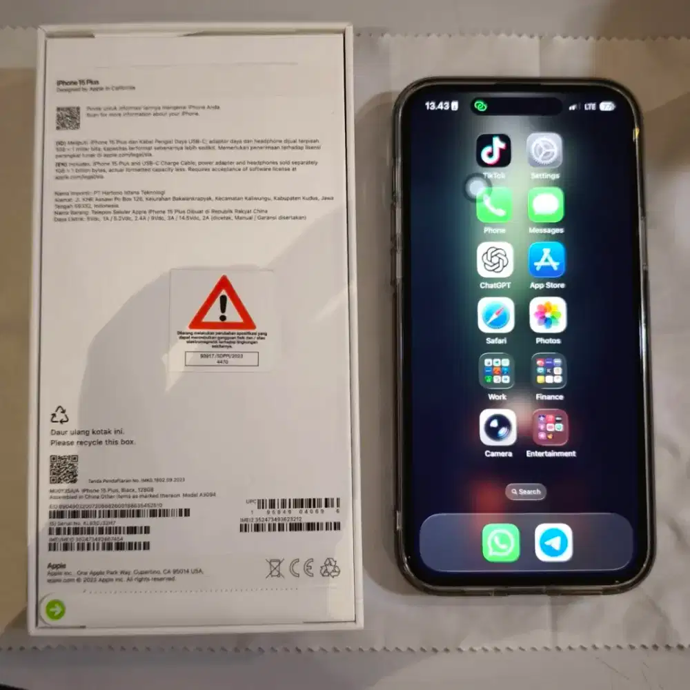 Di jual Iphone 15 plus 128 GB (second)