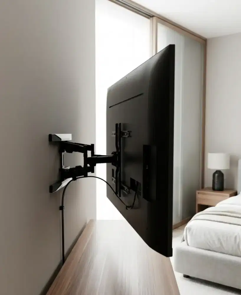 Bracket tv led lcd & pemasangan langsung