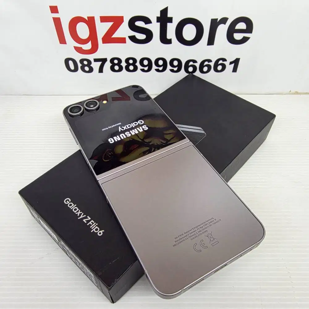 SIAP COD : Samsung Z FLIP 6 Silver 12/256 inter All OP  FULLSET MULUS