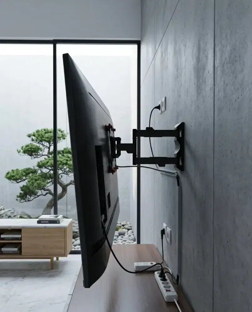 Jual bracket tv swivel & pemasangan nya