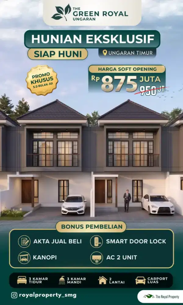 RUMAH CLUSTER BARU PINGGIR JALAN RAYA SUSUKAN POLRES UNGARAN