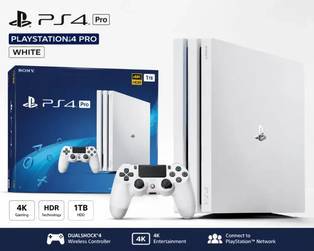 PS4 Pro 1TB full set White