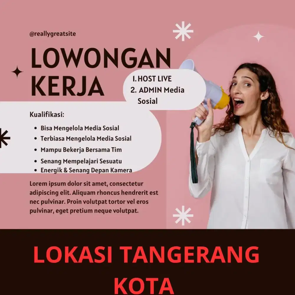 LOWONGAN HOST,ADMIN ONLINE SHOP