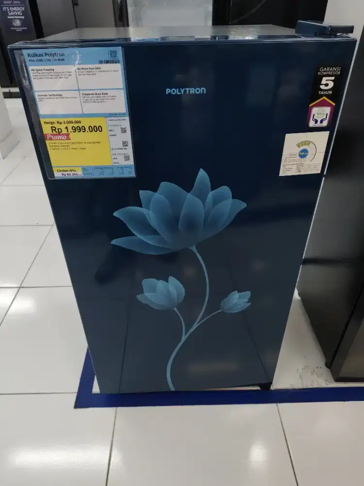 Kulkas polytron PRB 159B cicilan bunga hingga 0% menggunakan kredivo