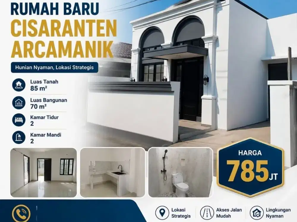 Wow BARANG LANGKA Rumah Baru di Cisaranten Arcamanik Bandung dijual SeMURAH ini