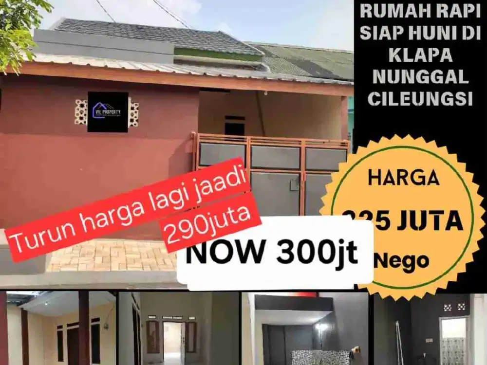 DIJUAL RUMAH 200JTAAN KLAPANUNGGAL CILEUNGSI