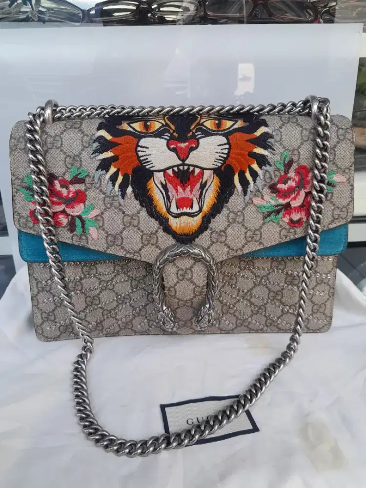 Shoulder Bag Gucci GG Monogram Supreme Cat Original