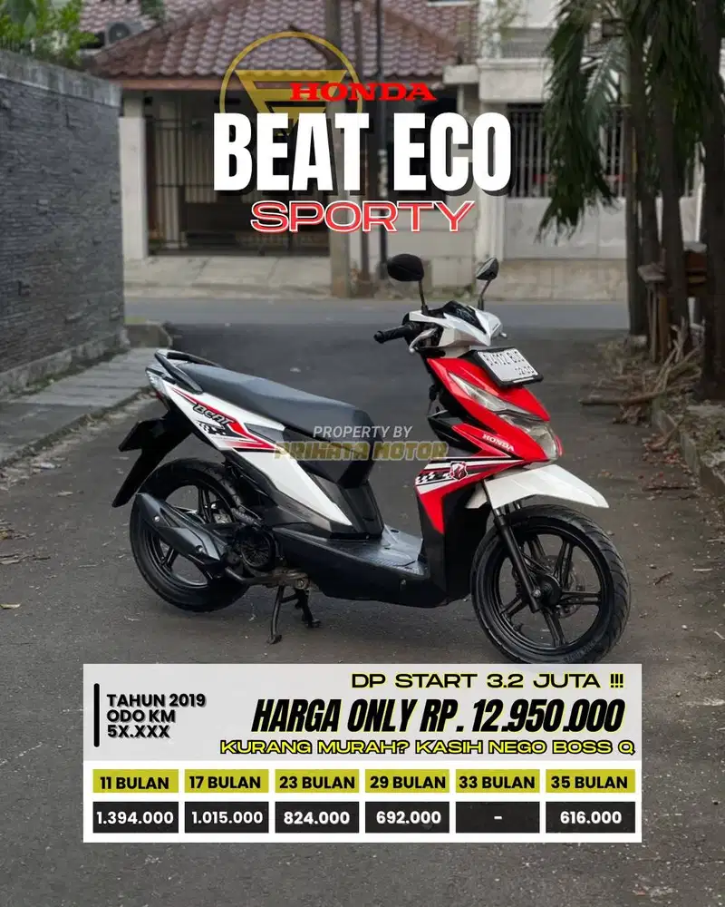 CREDIT DP MULAI 3.2 JUTA !!! HONDA BEAT ECO 2019