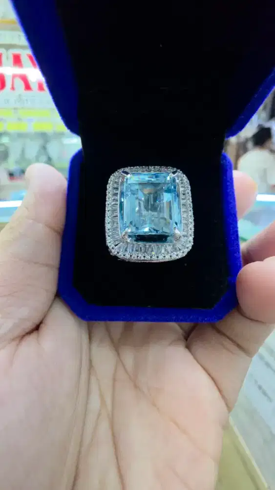 Dijual cincin Batu Aquamarine