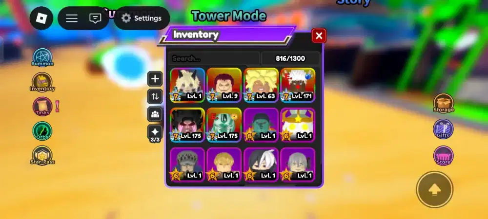 Akun Roblox (game tower defense : ALL STAR TOWER DEFENS)