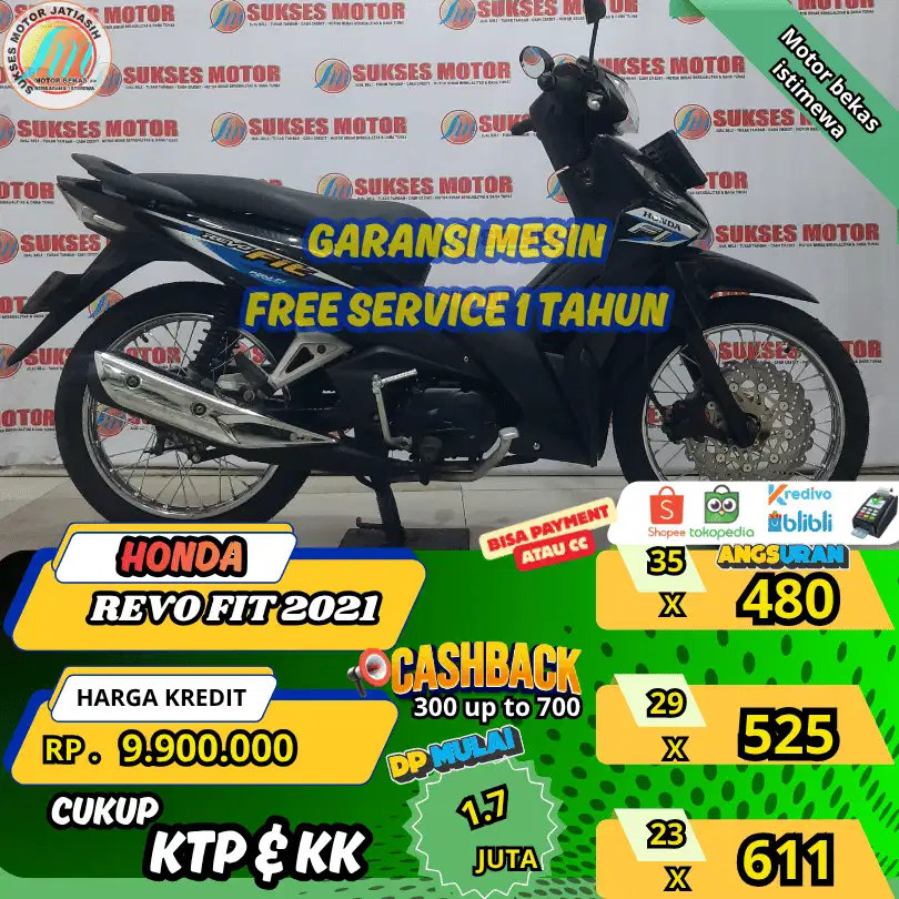 HONDA REVO FIT 2021 DP&ANGSURAN TERMURAHSUKSES SYRTKTP&KK(SUKSESMOTOR)