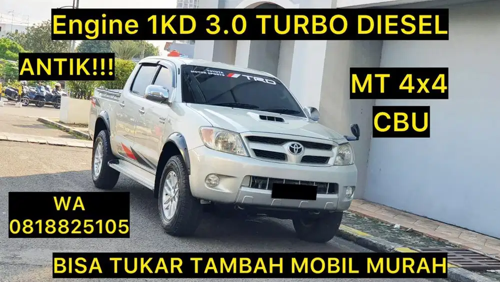 CBU 3.0 TOYOTA HILUX DOUBLE CABIN G 4x4 3.0 MANUAL 2006 RARE