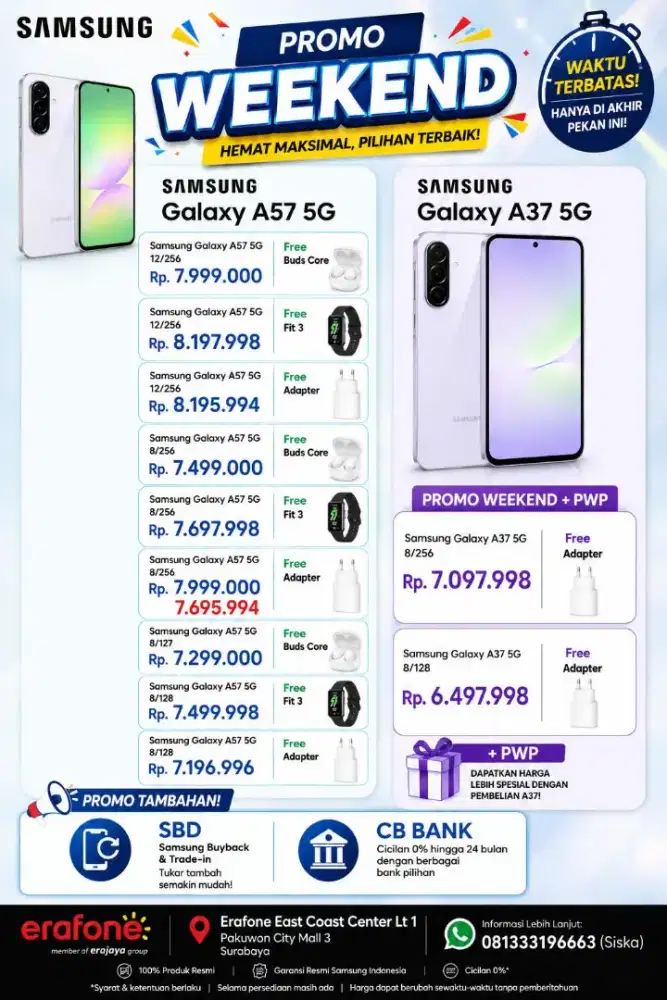 SAMSUNG GALAXY A 37 & A57 PROMO WEEKEND DOUBLE PROMO
