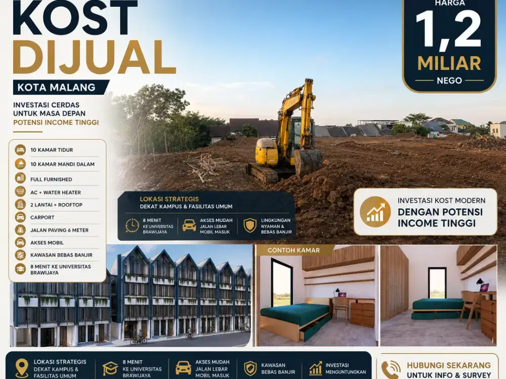 Dijual Kost Merjosari Malang Dekat Kampus UNISMA