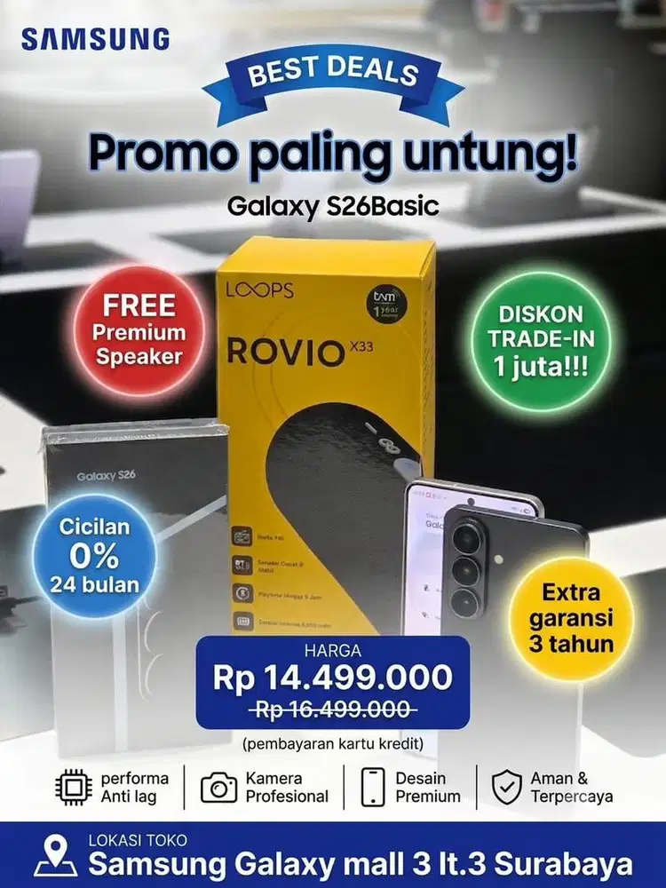 SAMSUNG GALAXY S26 BASIC BISA TUKAR TAMBAH DAN CICILAN 0%