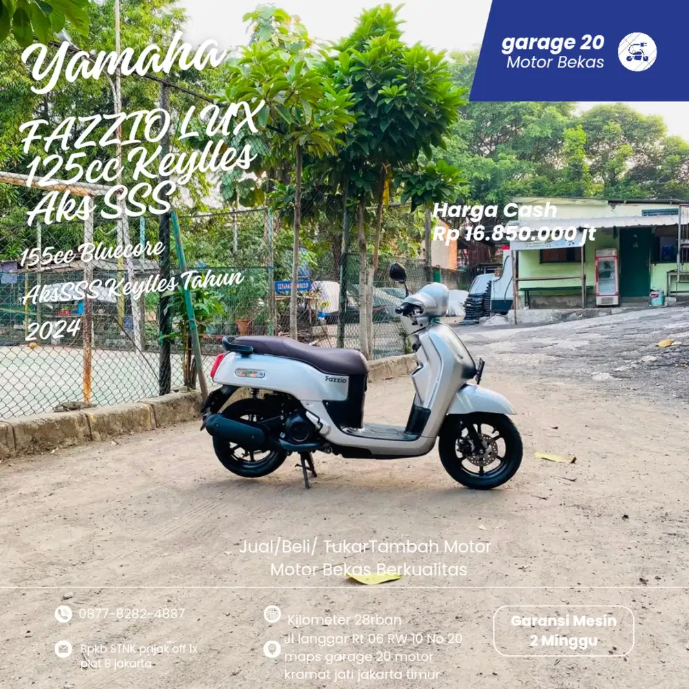 Yamaha Fazzio Lux 125cc Bluecore Aks SSS Keylles Tahun 2024 Pajak Off