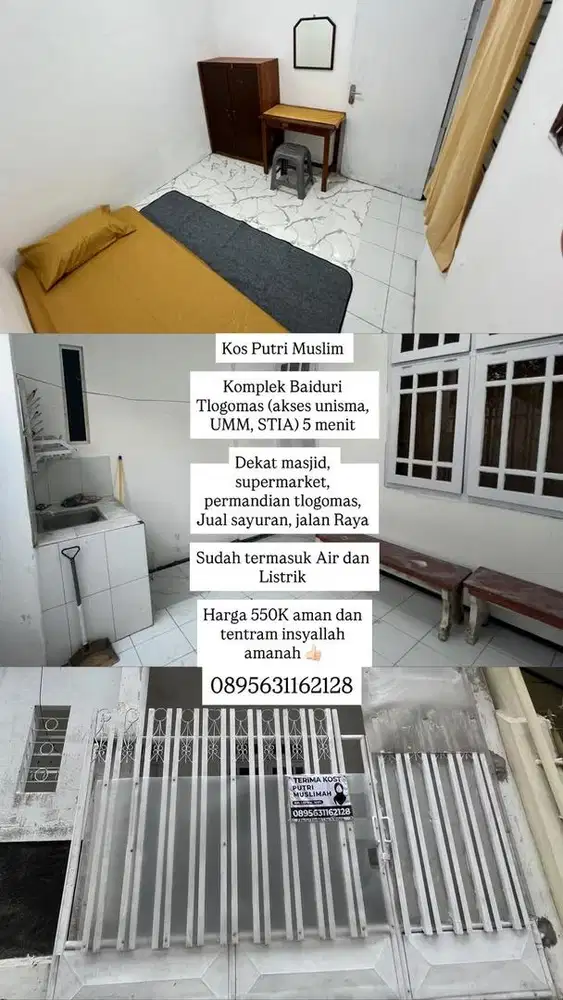 TERIMAHKOST MUSLIM WANITA BERSIH AMAN DAN TENANG DEJAT DENGAN UNV