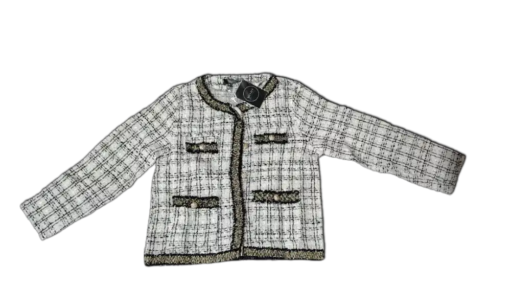Blazer tweed fashion korea