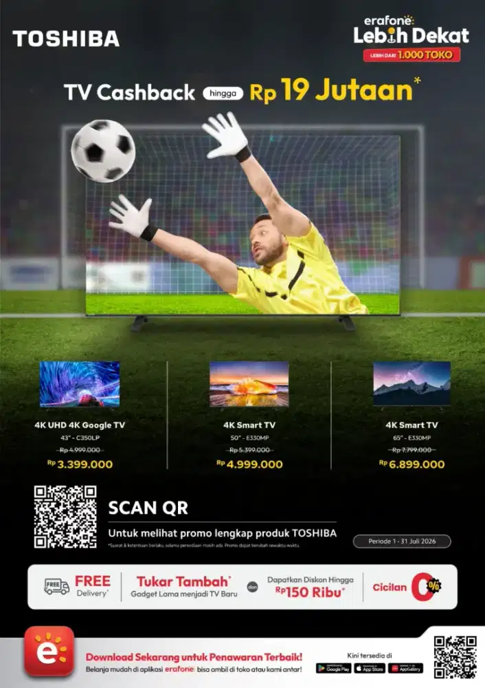 Cash/Kredit Tanpa DP TV Toshiba