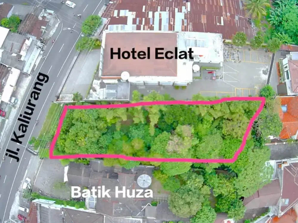 Tanah SHM 1113m2 Tepi Jl Kaliurang Km 9,3 Dekat UII, UGM, Perumahan Bale Hinggil, Cocok Usaha