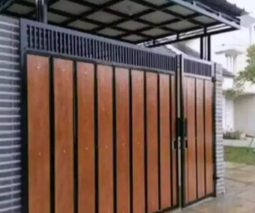 Pagar besi grc full minimalis