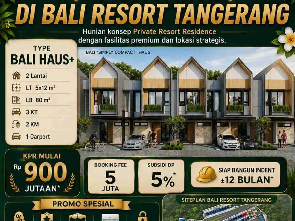 Rumah sultan disepatan cluster bali resort tangerang