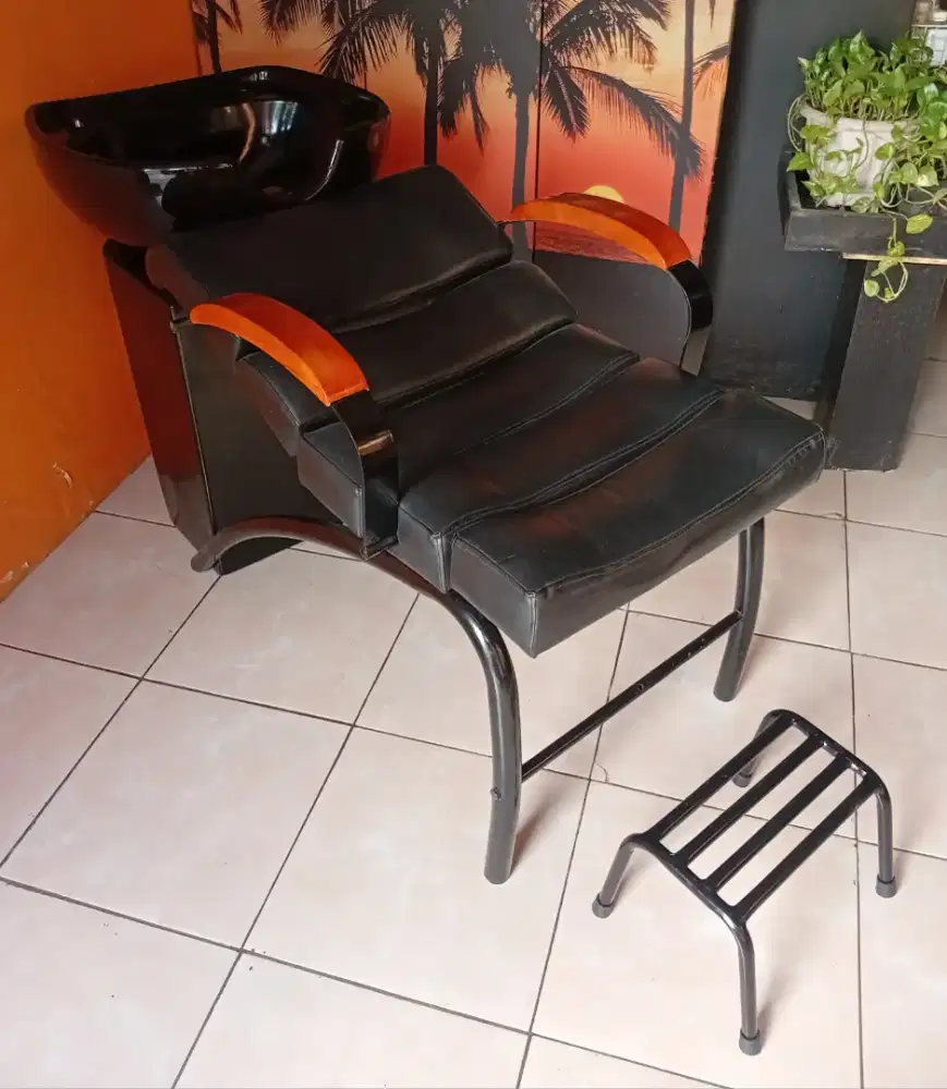 Kursi keramas washbak keramik untuk salon/barbershop