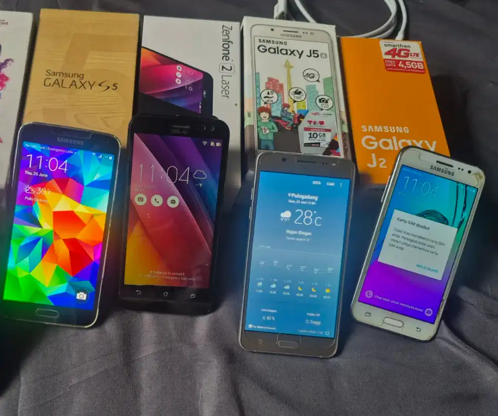 Jual HP lama ex pemakaian pribadi semua Samsung J2, J5, S5, dan asus