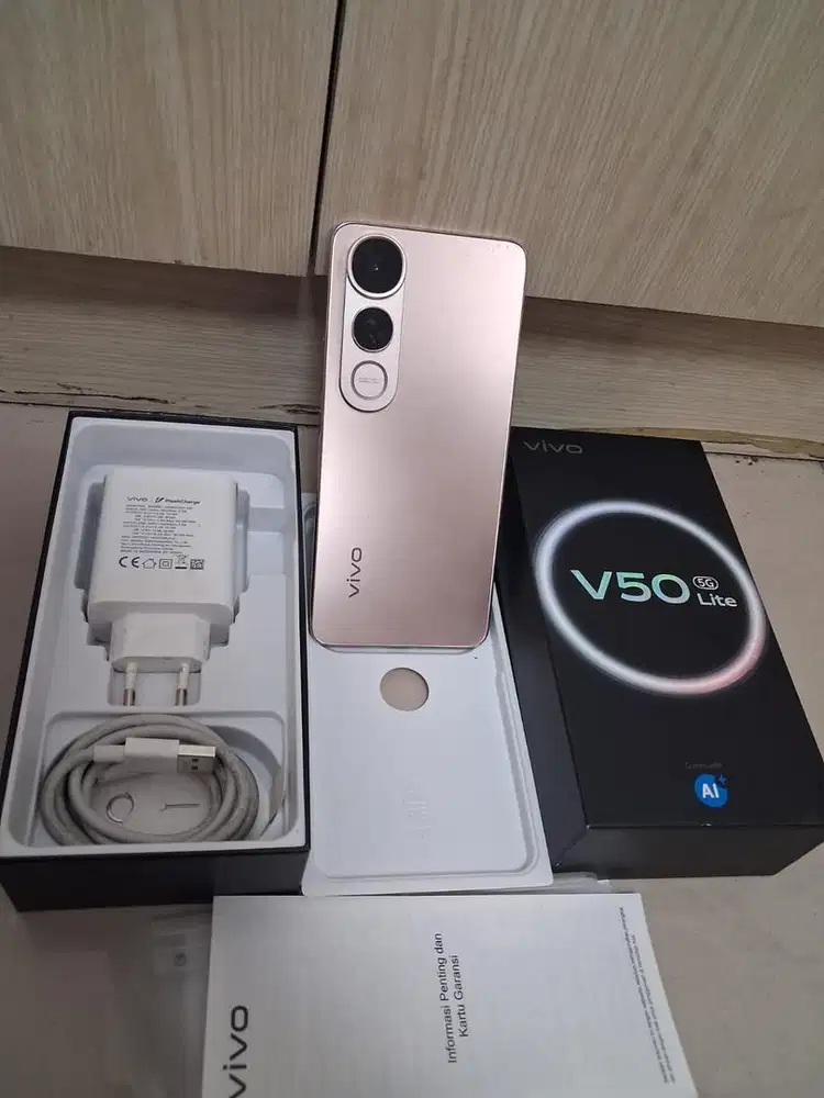 Vivo V50 Lite 5G 8/256Gb Gold Fullset Lengkap