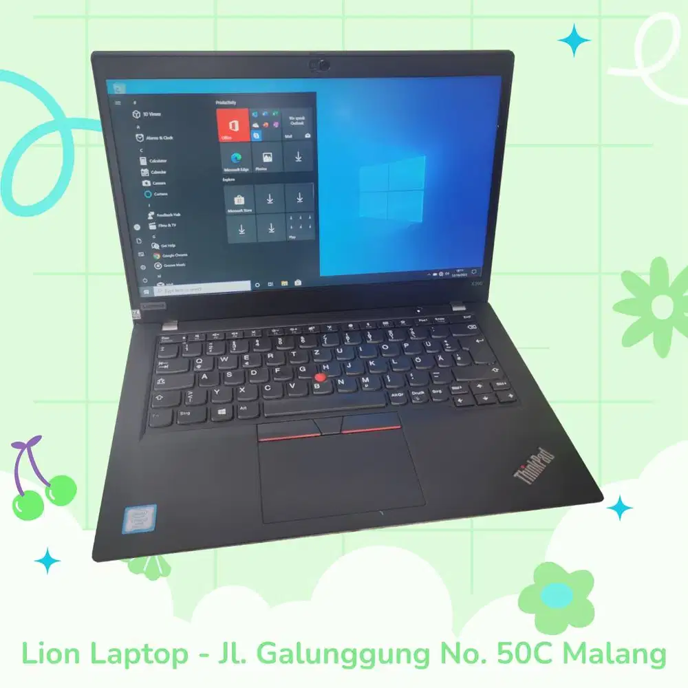RAM 16GB SSD 256GB Core i5 Gen 8 Slim Lenovo Thinkpad X390 [05|07]