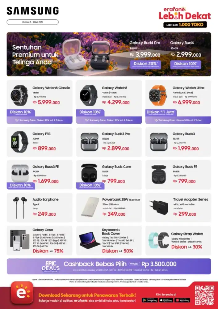Samsung watch series promo cicilan bisa 0% pake kartu kredit