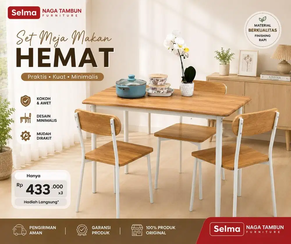 promo set meja makan murah meriah 1 jutaan