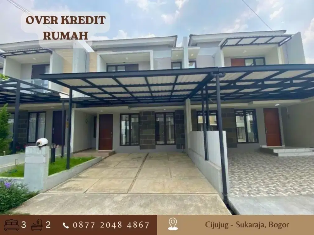 Rumah TAKE OVER Graha Laras Sentul Bogor 2Lantai 98JT dkt Tol Jagorawi