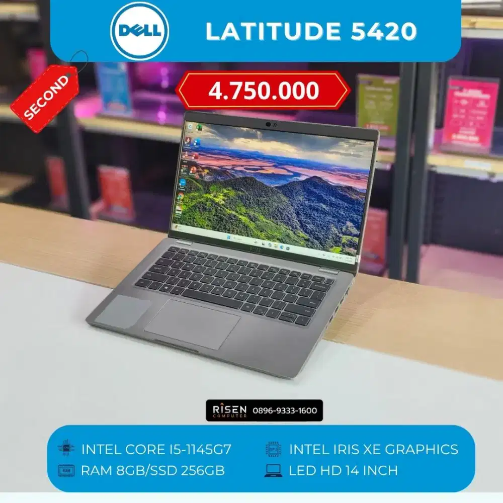 DELL LATITUDE 5420 Intel Core I5-1145G7 RAM 8GB SSD 256GB HD 14inch