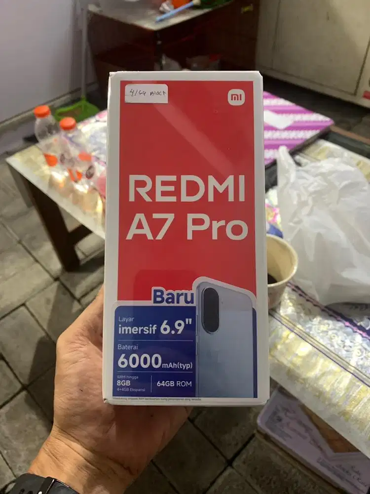 Redmi A7pro 4+4/64 New/baru belum buka plastik