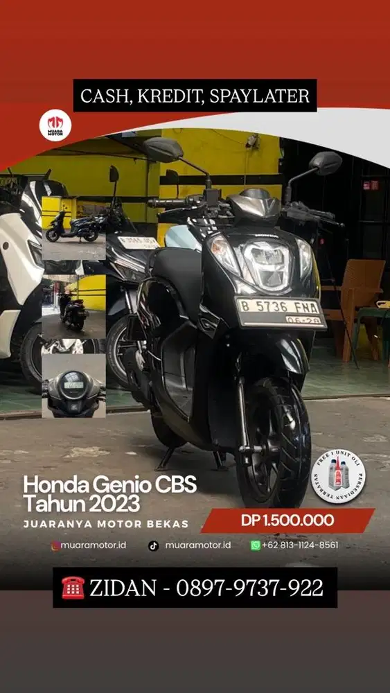 HONDA GENIO CBS 2023 CASH & KREDIT !!!