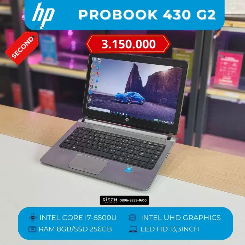 HP PROBOOK 430 G2 Intel Core I7-5500U RAM 8GB SSD 256GB HD 13.3inch