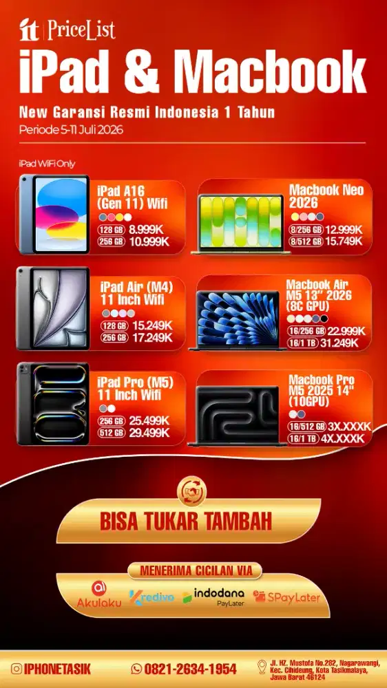 Iphone dan macbox bunga ringan cukup ktp