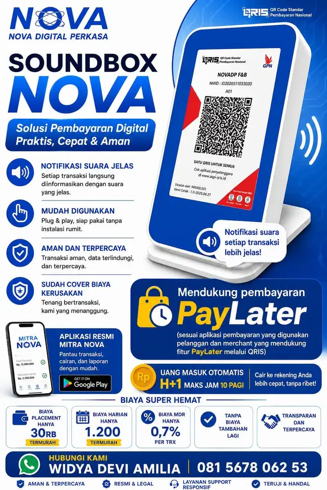 Freelance tambahan jualan soundbox nova