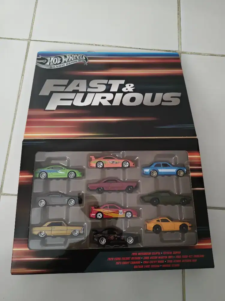 Hot Wheels Fast & Furious Silver Series 10 Pack Original Mattel MIB
